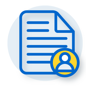 document with person icon