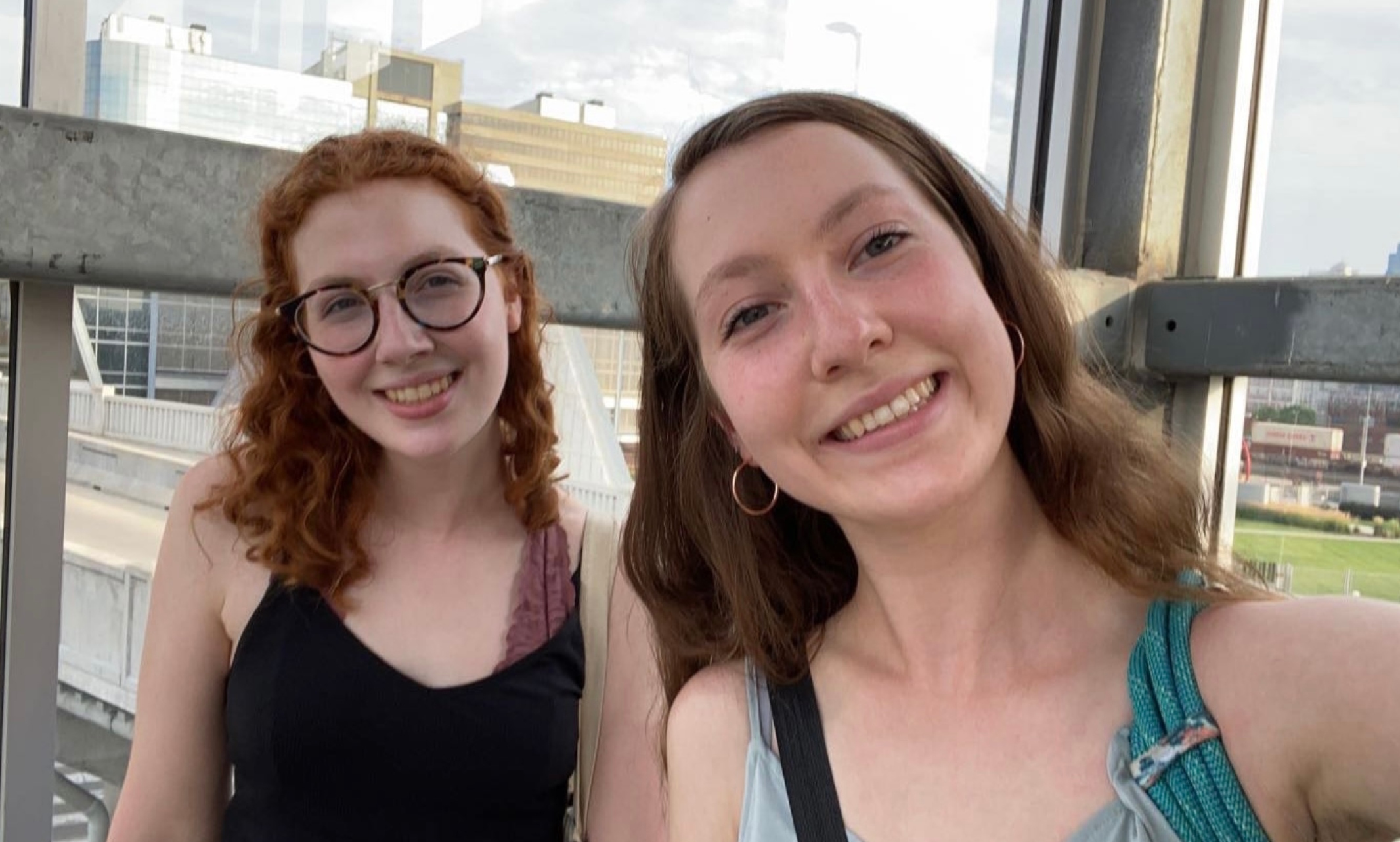 Lauren and Ana Textor stand together smiling
