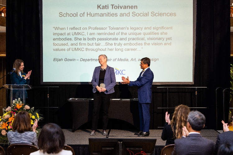 Chancellor, Provost and Kati Toivanen